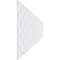 Ekena Millwork Set of Four Panels for 94 1/2"W x 24 1/4"H Checkerboard Fretwork Wainscot Wall Paneling WPKP12X01X47CBD - alternate 2